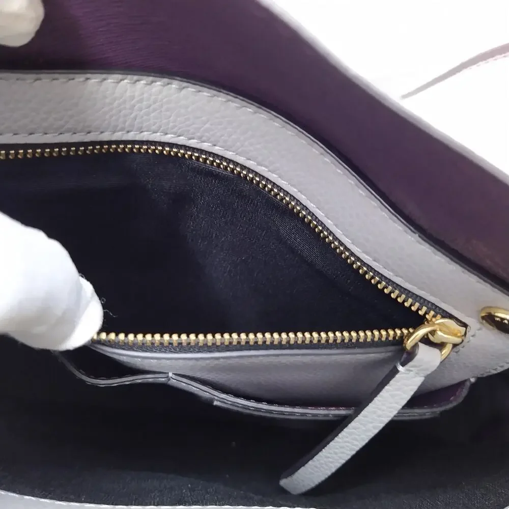 Marc Jacobs Women`s The Editor Griffin Rock Grey Zipper Satchel Shoulder Bag